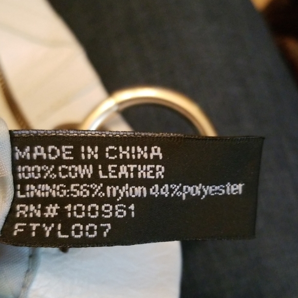 Via Spiga White Leather Bag with Gold Studs - Picture 7 of 9